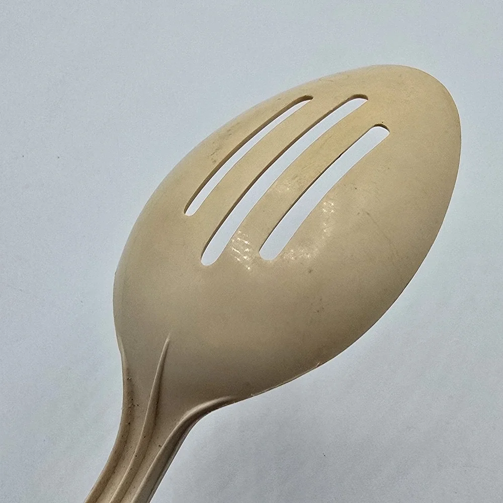 Vintage‎ ECKO Slotted Serving Spoon Beige Plastic Nylon Kitchen Utensil 11